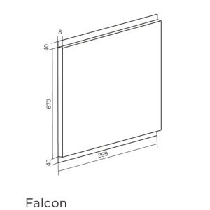 Crédence Falcon 90 cm noir