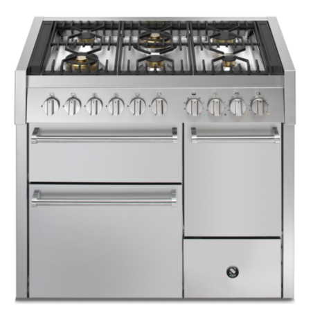 Piano de cuisson Steel Genesi 100/3 combi-steam portes pleines