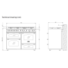 Piano de cuisson Lofra DOLCEVITA 120cm Mixte