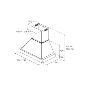 Hotte aspirante décorative BERTAZZONI 90cm ivoire chrome K90HERTX+KC36HERTAV