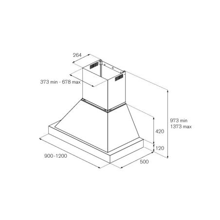 Hotte aspirante décorative BERTAZZONI 90cm ivoire chrome K90HERTX+KC36HERTAV