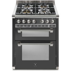 Piano de cuisson Steel Ascot 70 cm Combi-Steam double four gaz