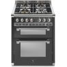 Piano de cuisson Steel Ascot 70 cm Combi-Steam double four gaz