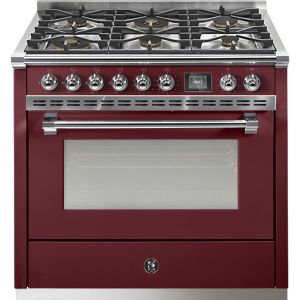 Piano de cuisson STEEL ASCOT 90 cm Combi-Steam 6 feux gaz