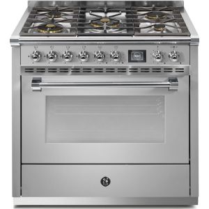 Piano de cuisson STEEL ASCOT 90 cm Combi-Steam 5 feux gaz