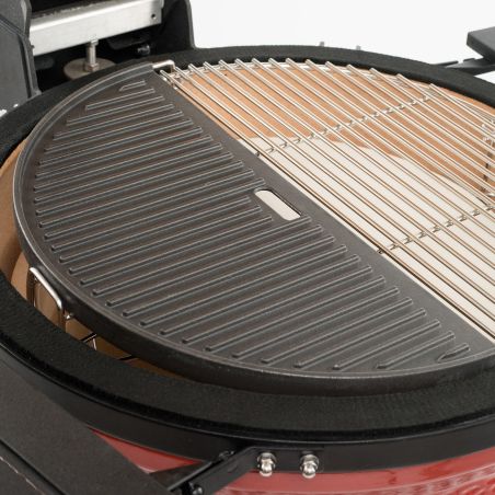 Plancha réversible demi-lune en fonte barbecue Kamado Classic Joe