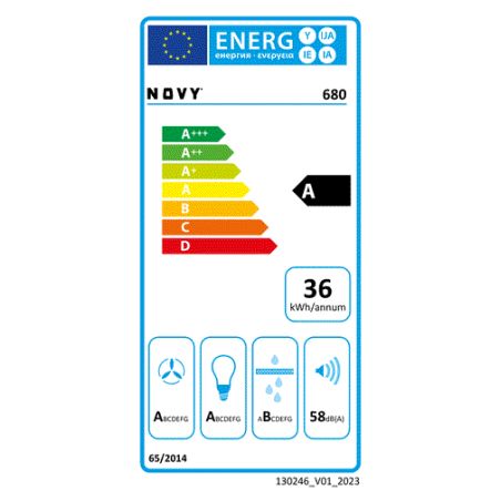 Groupe pour meuble haut Novy Fusion Verre blanc 60 cm - moteur intégré orientable