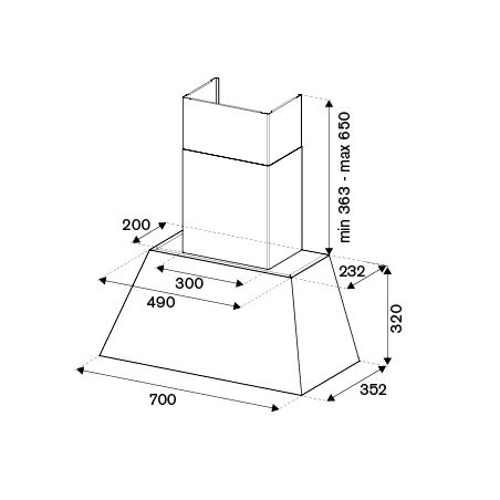 Hoods Wallmount 60-120 Cm