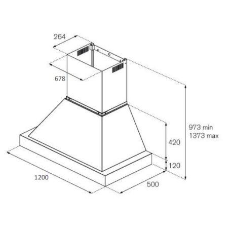 Hoods Wallmount 60-120 Cm