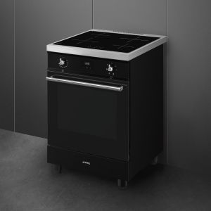 Piano de cuisson SMEG Classica induction 60 cm noir mat