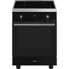 Piano de cuisson SMEG Classica induction 60 cm noir mat