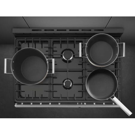 Piano de cuisson SMEG Sinfonia 90 cm inox noir mixte SY93-1