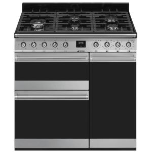 Piano de cuisson SMEG Sinfonia 90 cm inox noir mixte SY93-1