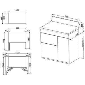 Centre de cuisson SMEG 90 cm four en hauteur Induction "Victoria"