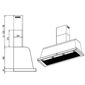 Hotte décorative murale Lofra DOLCEVITA 120cm