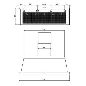 Hotte décorative murale Lofra DOLCEVITA 120cm