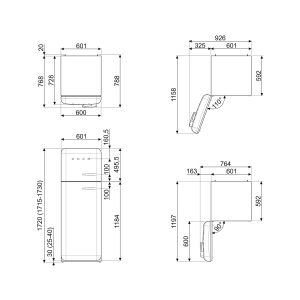 Réfrigérateur 2 portes SMEG FAB30L