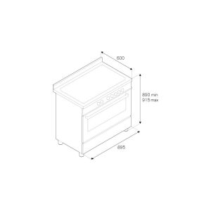 Piano de cuisson BERTAZZONI Induction 90cm Professional Series