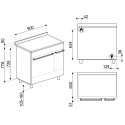 Centre de cuisson Pyrolyse SMEG 90 cm Mixte "Esthétique Concerto"