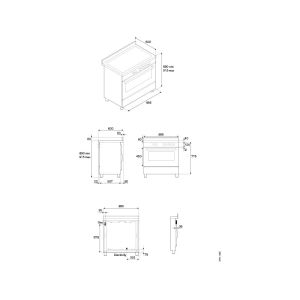 Piano de cuisson BERTAZZONI Mixte Heritage Series 90 cm un four 6 brûleurs