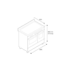 Piano de cuisson BERTAZZONI Master Series 90 cm deux fours 5 brûleurs