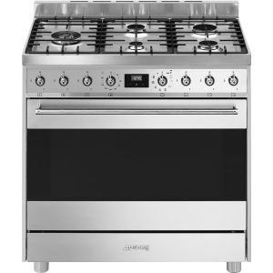 Piano de cuisson SMEG Sinfonia 90 cm Mixte Pyrolyse