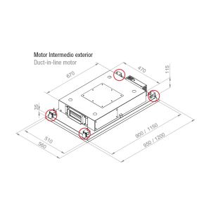 Hotte groupe filtrant encastrable Pando E-297