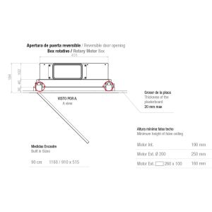 Hotte groupe filtrant encastrable Pando E-297