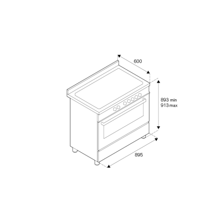 Piano de cuisson BERTAZZONI Professional 90 cm 1 four Mixte